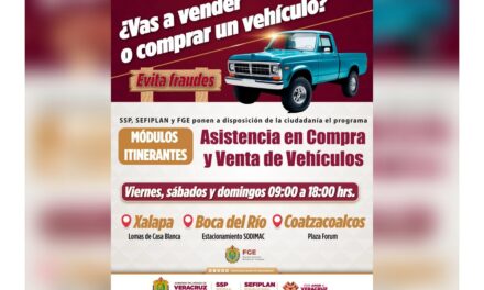 Integran SSP, SEFIPLAN y FGE programa para evitar el robo y fraude en compra-venta de vehículos