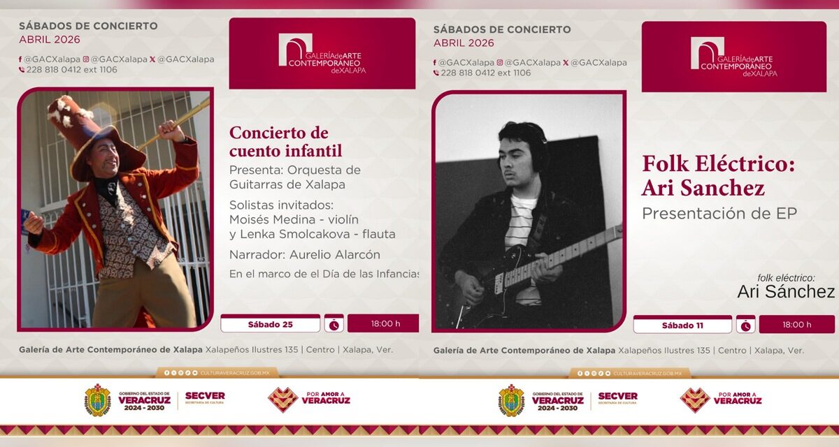 Realizarán sábados de concierto en la Galería de Arte Contemporáneo