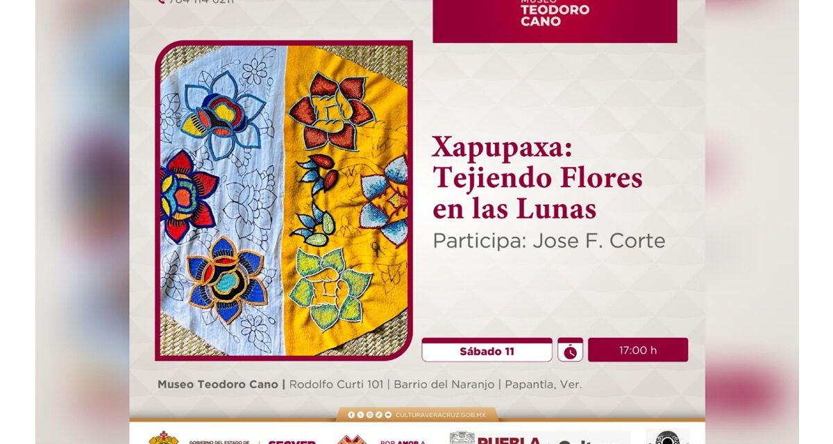 Exposición Xapupaxa: Tejiendo flores en las lunas llega al Museo Teodoro Cano
