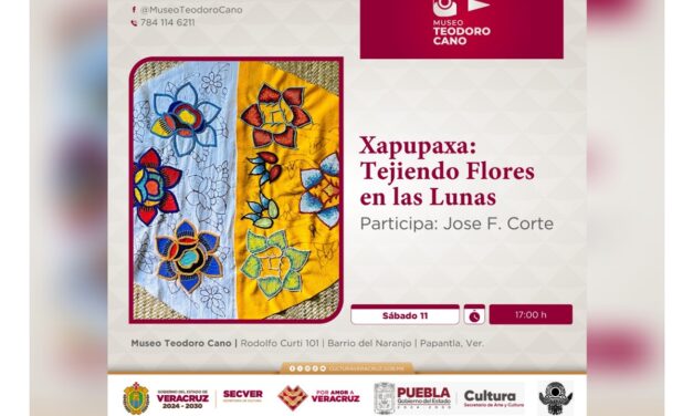 Exposición Xapupaxa: Tejiendo flores en las lunas llega al Museo Teodoro Cano