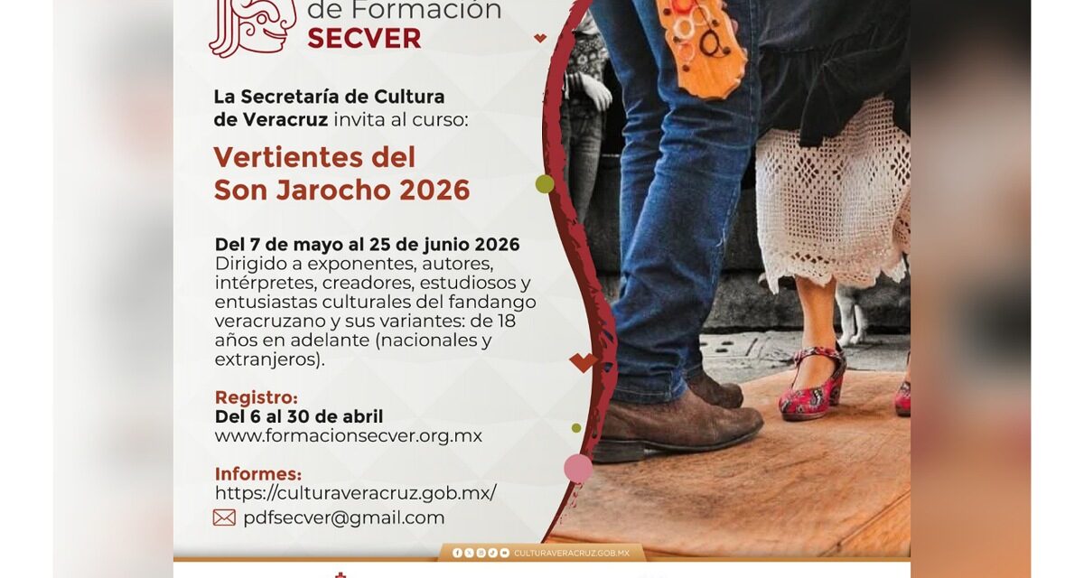 Este viernes, abre SECVER inscripciones para el Diplomado en Gestión Cultural 2026