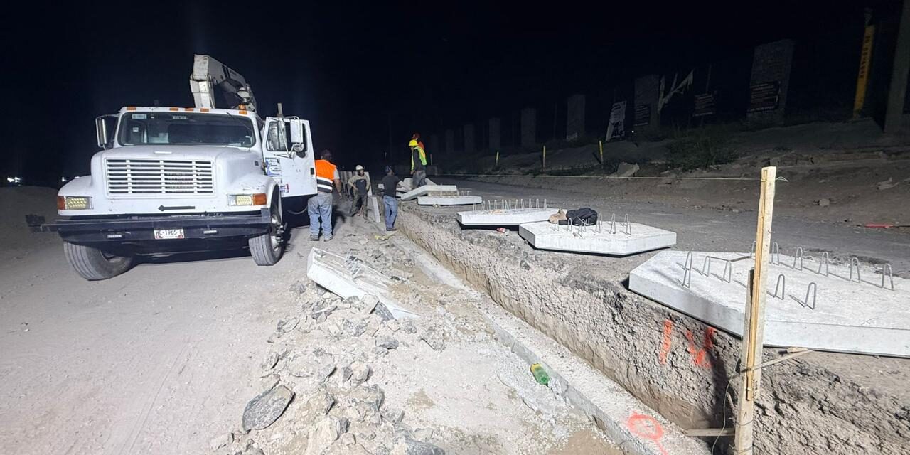 Agilizan construcción del distribuidor vial de acceso al Puerto de Veracruz con jornadas nocturnas de trabajo