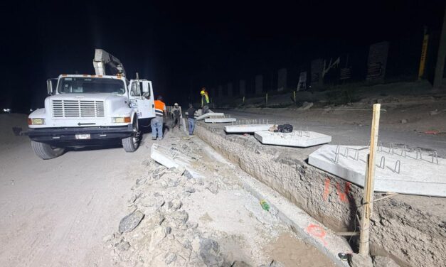 Agilizan construcción del distribuidor vial de acceso al Puerto de Veracruz con jornadas nocturnas de trabajo