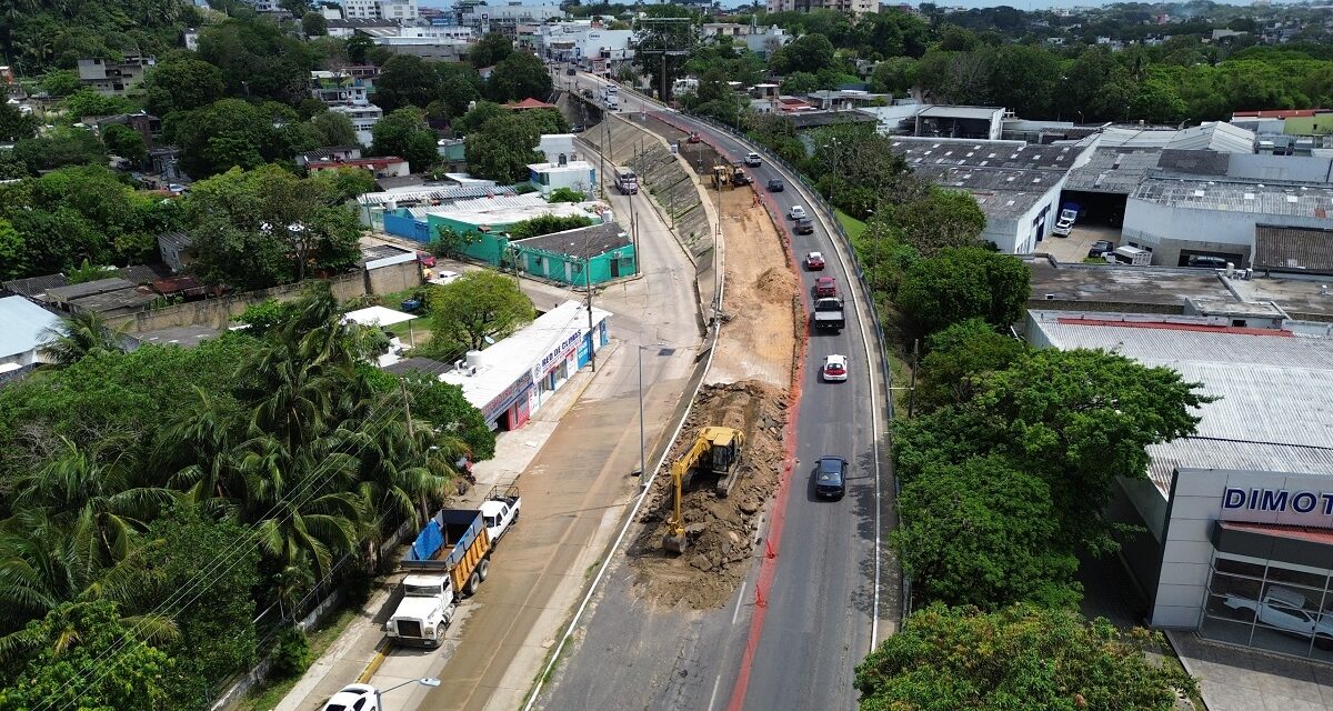 Avanzan trabajos de rehabilitación urbana en distintos puntos de Coatzacoalcos