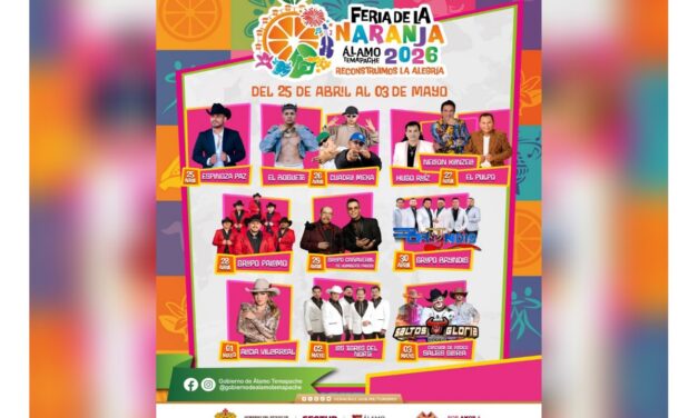 Asiste a la tradicional Feria de la Naranja de Álamo, inicia el próximo sábado