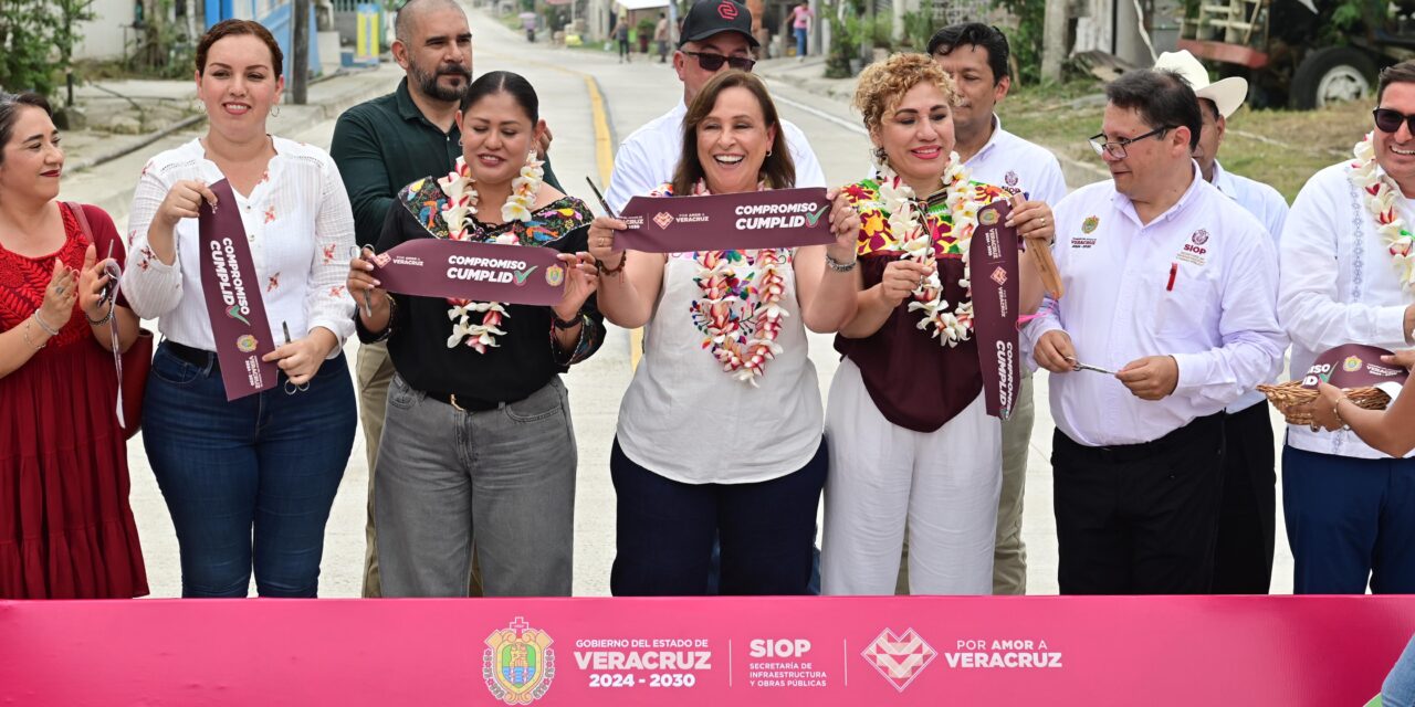 Aquí están sus impuestos: Rocío Nahle entrega carretera Papantla–Espinal