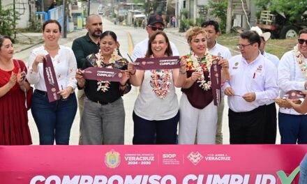 Aquí están sus impuestos: Rocío Nahle entrega carretera Papantla–Espinal