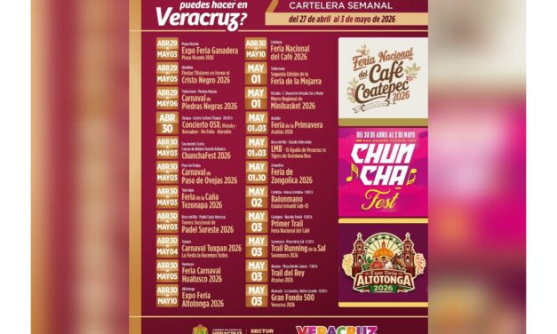 Ferias, carnavales y conciertos marcan la agenda turística en Veracruz