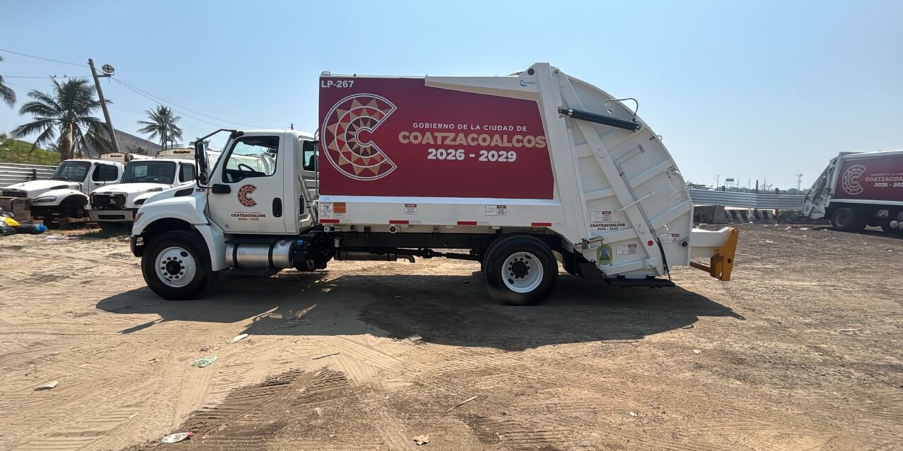 Refuerzan servicio de Limpia Pública en Coatzacoalcos con nuevas unidades recolectoras