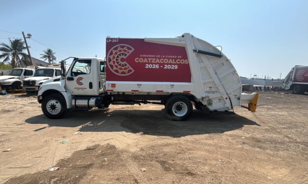 Refuerzan servicio de Limpia Pública en Coatzacoalcos con nuevas unidades recolectoras