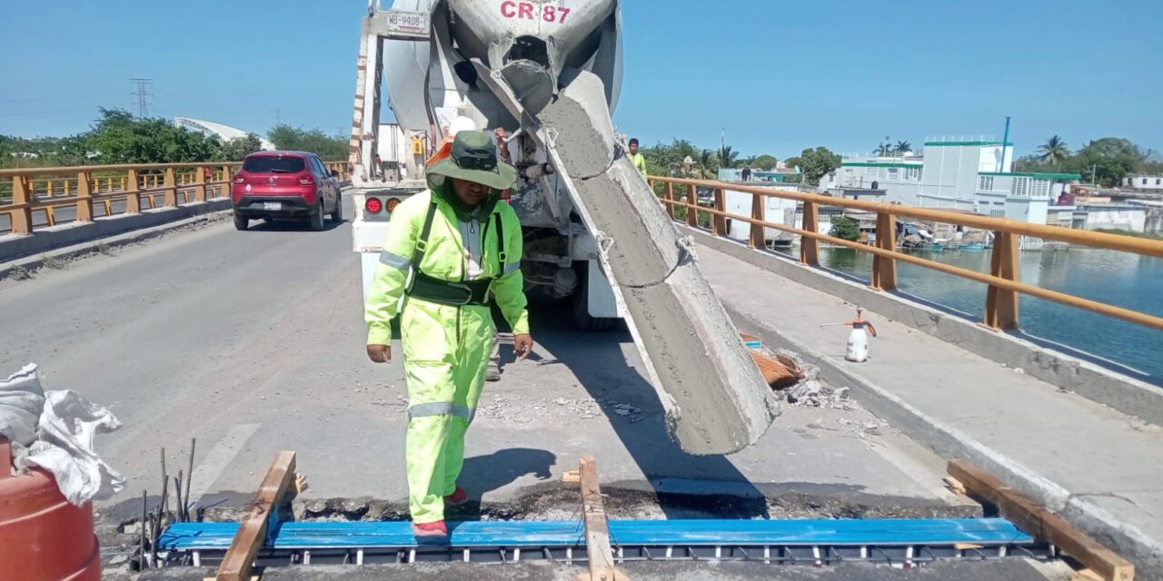 Realiza SICT Veracruz conservación periódica en ocho puentes de la red federal libre de peaje