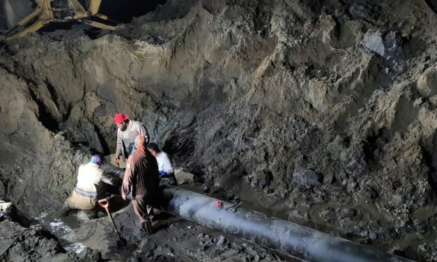 Concluyen trabajos de sustitución en línea de 18 pulgadas; se restablece paulatinamente el servicio de agua en colonias del poniente