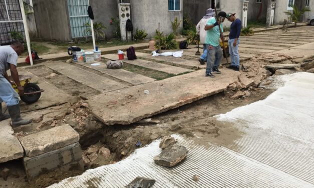 Avanzan obras de mejoramiento e infraestructura urbana en el fraccionamiento Santa Martha de Coatzacoalcos
