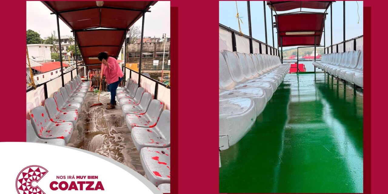 Implementan labores de mantenimiento integral y preventivo en el servicio de transbordadores de Coatzacoalcos