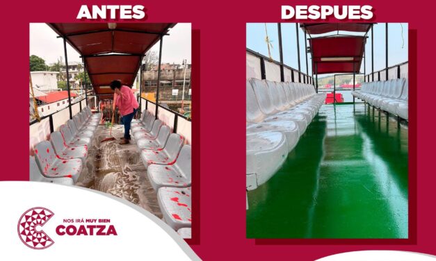 Implementan labores de mantenimiento integral y preventivo en el servicio de transbordadores de Coatzacoalcos