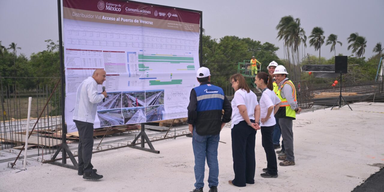 Avance del 72.3% y conclusión en julio para el Distribuidor vial de Veracruz