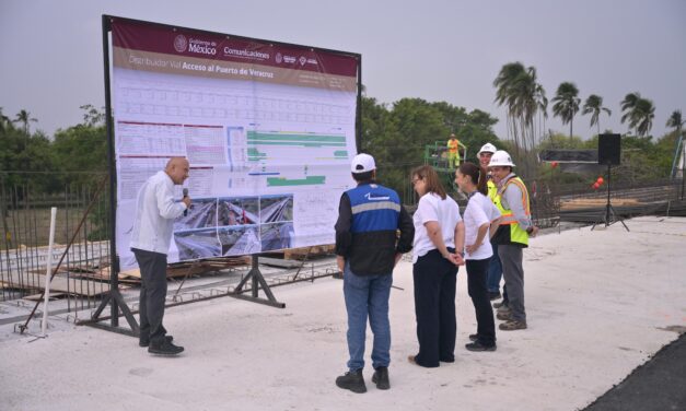 Avance del 72.3% y conclusión en julio para el Distribuidor vial de Veracruz