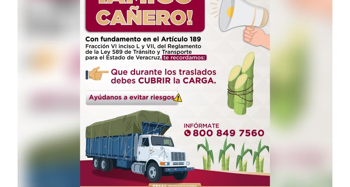 Exhorta SSP al uso de cubierta protectora en vehículos de carga