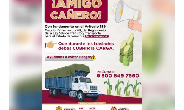 Exhorta SSP al uso de cubierta protectora en vehículos de carga