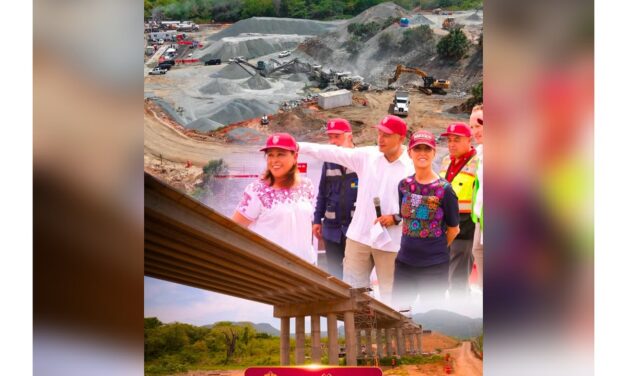 Presidenta y Gobernadora supervisan tramo Laguna Verde–La Mancha; registra 35% de avance