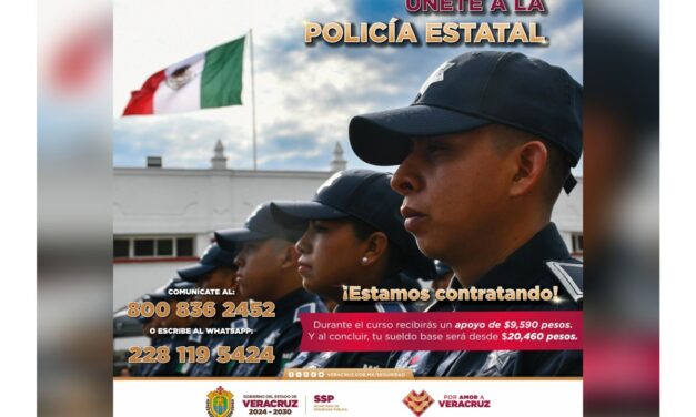 Convoca SSP a formar parte de la Policía Estatal de Veracruz