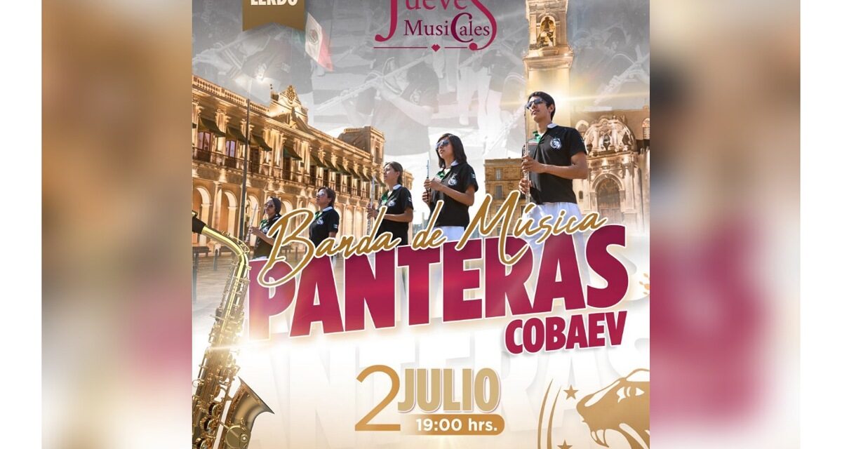 La Banda de Música Panteras del COBAEV inaugura los Jueves Musicales de julio