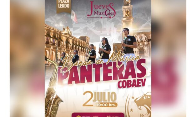 La Banda de Música Panteras del COBAEV inaugura los Jueves Musicales de julio