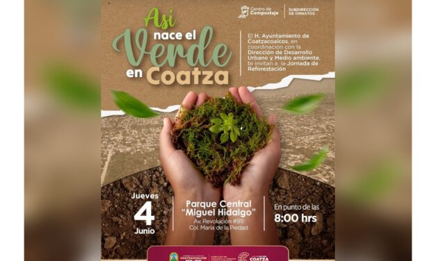 Anuncia el Ayuntamiento de Coatzacoalcos jornada de reforestación para ampliar las áreas verdes del municipio