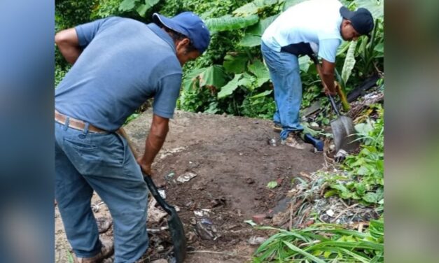 Atiende Obras Públicas de Coatzacoalcos daños por tormenta en Barrio Alegre