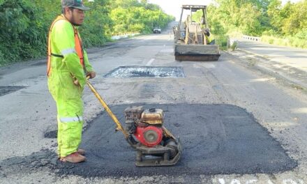 Fortalece SICT la conservación de la red carretera federal libre de peaje en Veracruz