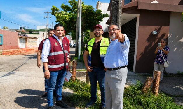 “Estamos rescatando la ciudad”: supervisa Pedro Miguel Rosaldo obras de rehabilitación en la colonia Vistalmar