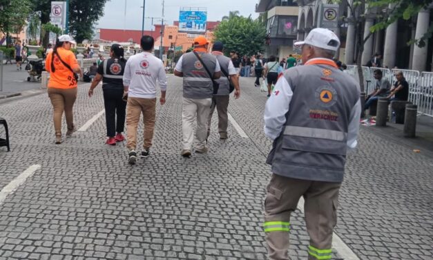 Implementa PC operativo preventivo en Xalapa y Veracruz por transmisión del partido de la Selección Mexicana