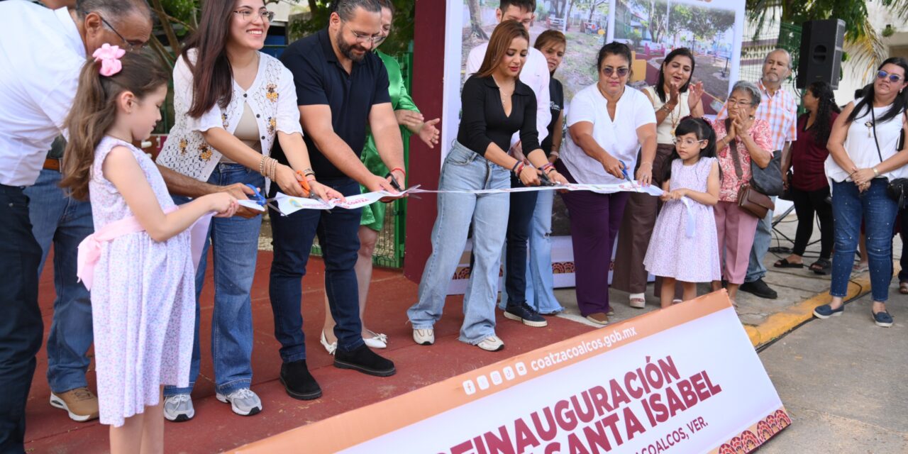Entrega alcalde Pedro Miguel Rosaldo García rehabilitación del Parque Santa Isabel
