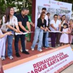 Entrega alcalde Pedro Miguel Rosaldo García rehabilitación del Parque Santa Isabel