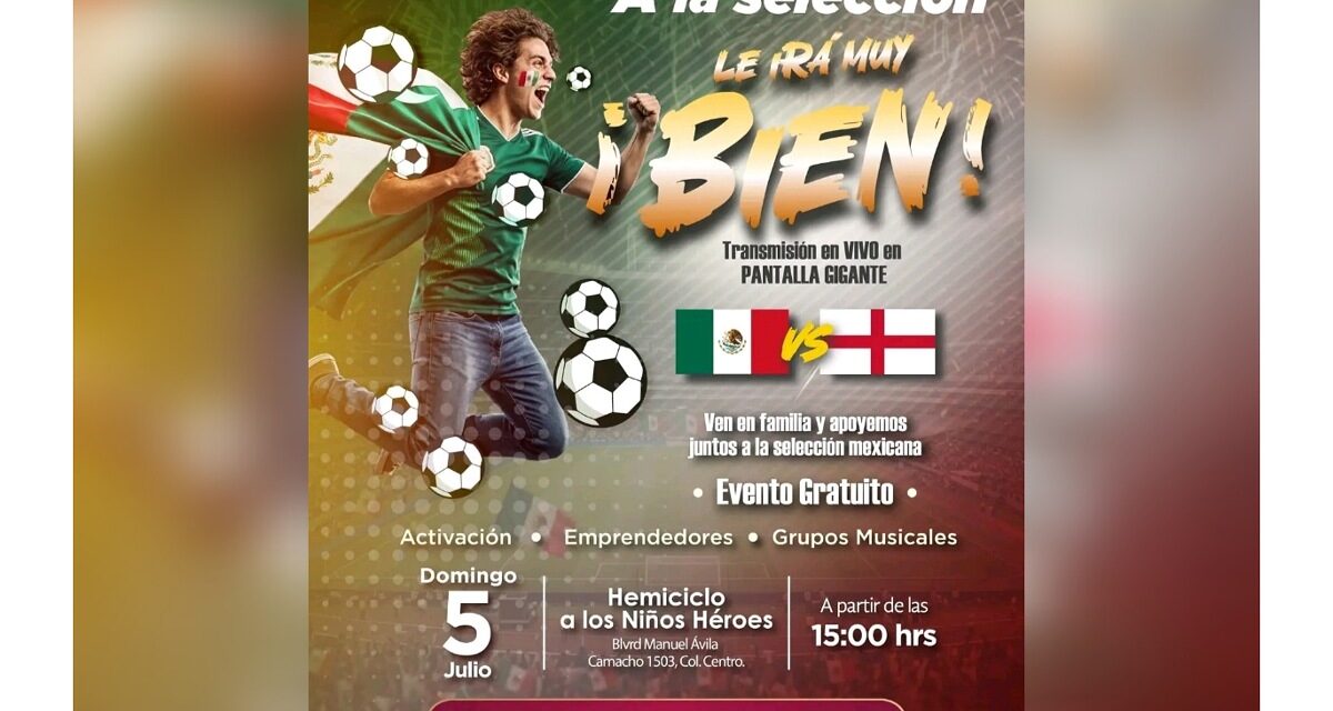Coatzacoalcos instalará pantalla gigante en el Hemiciclo para el México vs. Inglaterra