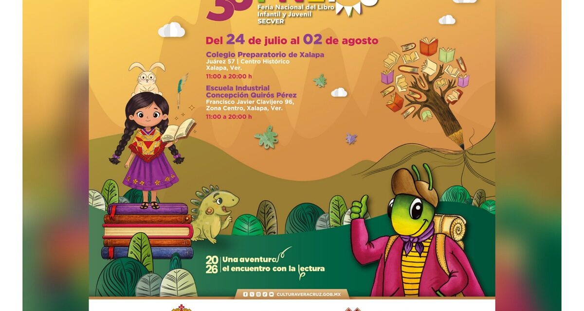 FNLIyJ, la gran fiesta literaria para niñas, niños y jóvenes, del 24 de julio al 02 de agosto