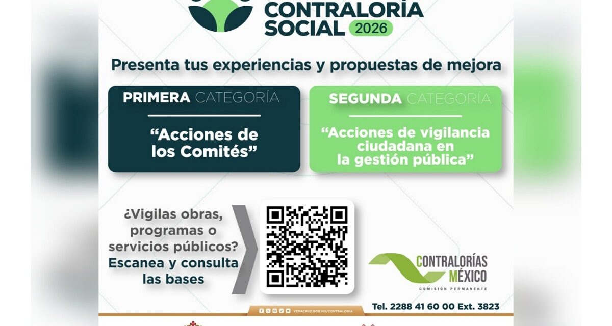 Abierta convocatoria para participar en el Premio Nacional de Contraloría Social 2026