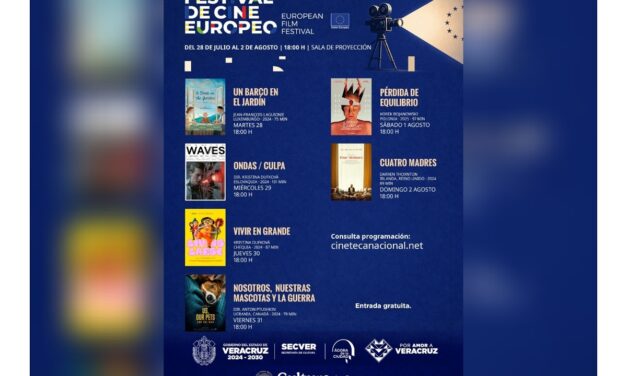 SECVER y la Cineteca Nacional presentan Festival de Cine Europeo en el Ágora de la Ciudad