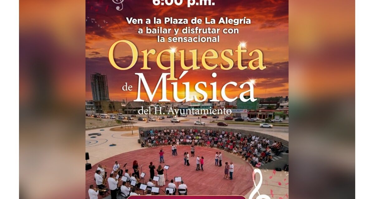 Invita Ayuntamiento de Coatzacoalcos a disfrutar de la Orquesta Municipal en la Plaza de La Alegría