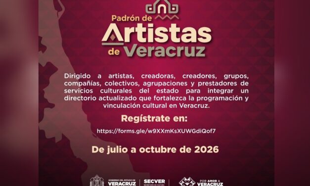 Convoca SECVER a integrar el Padrón de Artistas de Veracruz