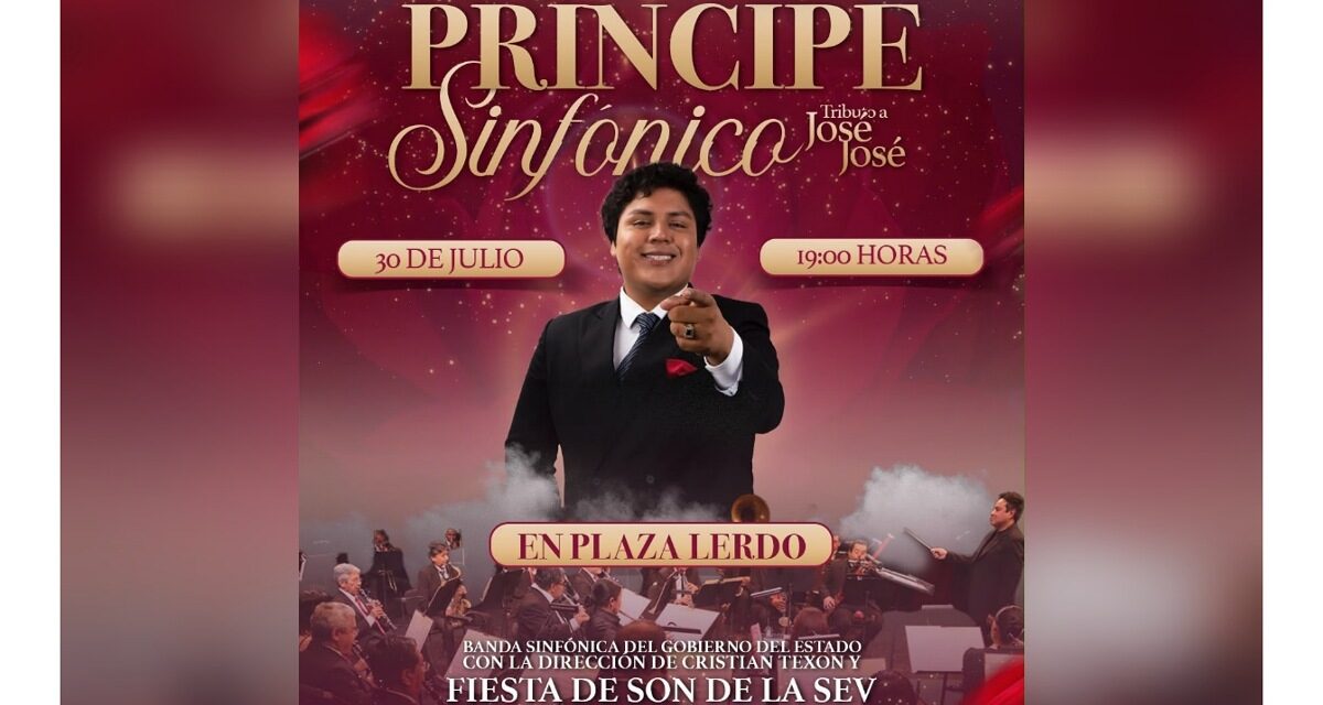 Tributo sinfónico a José José en Plaza Lerdo este Jueves Musical: SEGOB