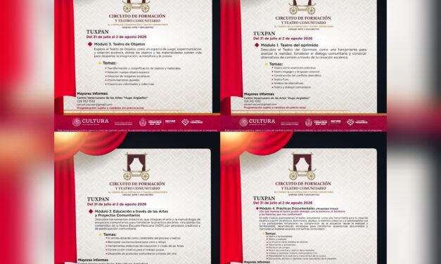 Llega el Circuito de Formación en Teatro Comunitario y Proyectos Comunitarios a Tuxpan