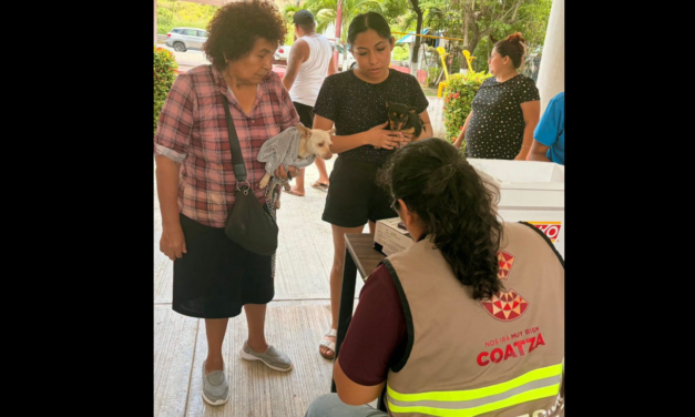 Concluyó la jornada de vacunación antirrábica canina y felina en los ejidos 5 de Mayo, Cangrejera II y Colorado