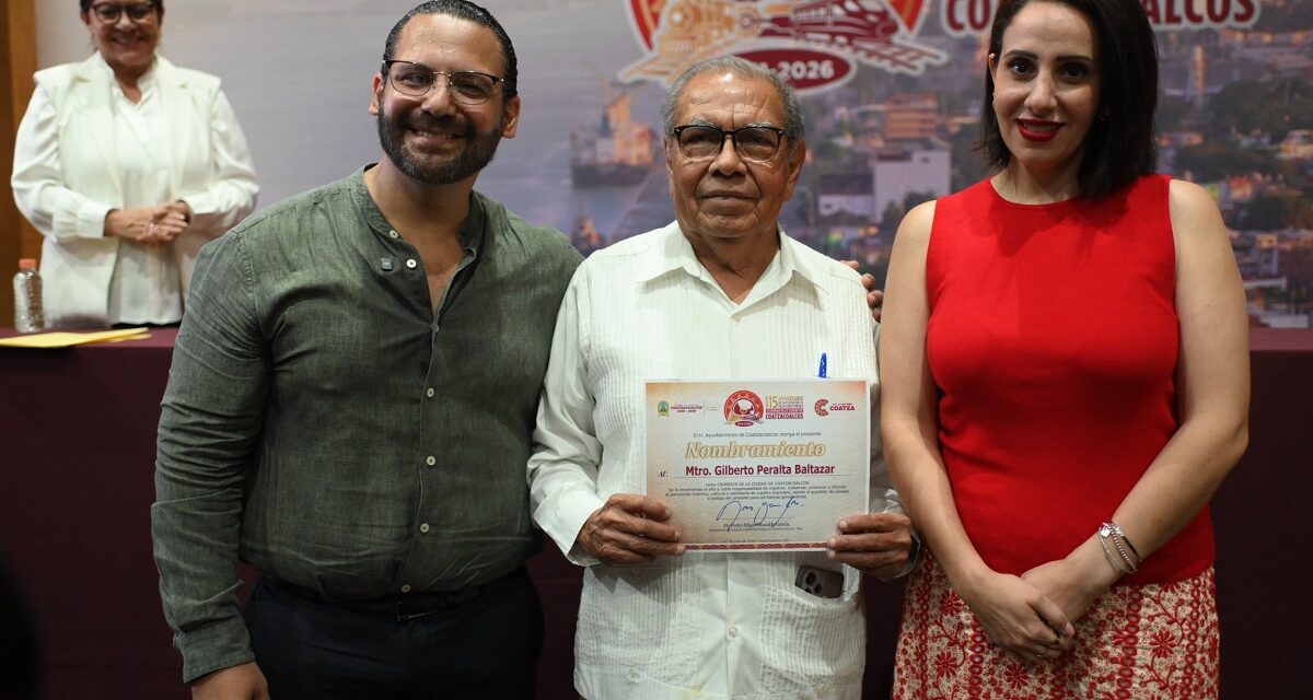 Tiene Coatzacoalcos nuevo Cronista de la Ciudad: nombran al profesor Gilberto Peralta Baltazar