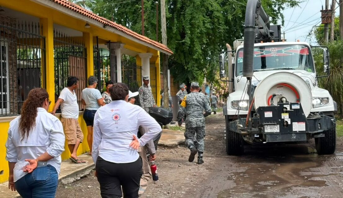 Activa Gobierno del Estado ayuda humanitaria y labores de limpieza por lluvias