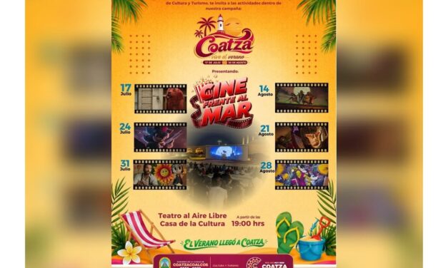 Con ‘Cine Frente al Mar’ arranca este viernes ‘Coatza Vive el Verano’