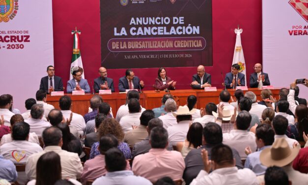 Logro histórico, Veracruz extingue la deuda bursátil de 199 municipios: Gobernadora