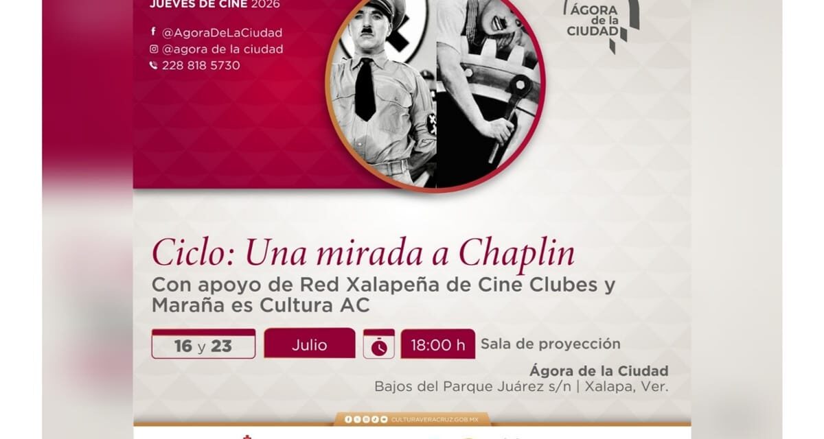 Jueves de Cine proyectará el ciclo Una mirada a Charles Chaplin en el Ágora de la Ciudad