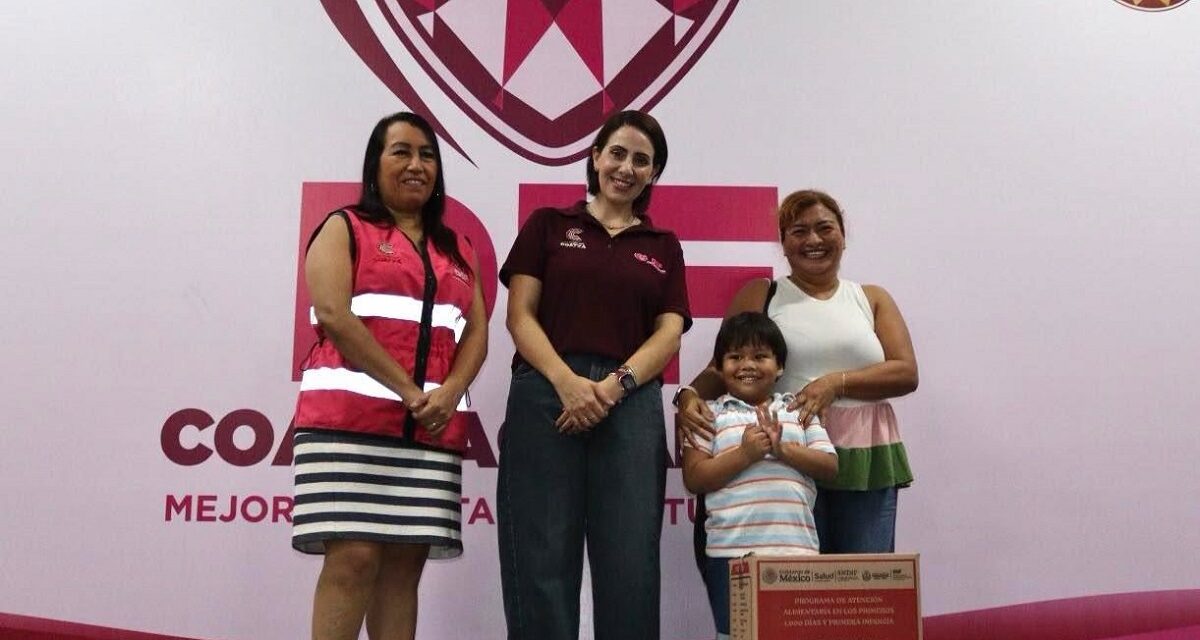 Entrega DIF Coatzacoalcos 195 apoyos alimentarios a familias mediante los programas 1000 Días y Primera Infancia