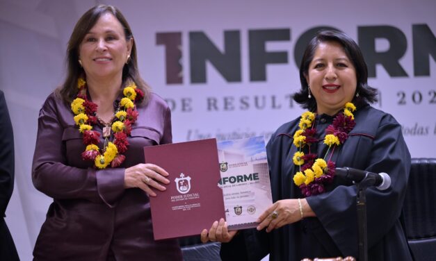 Gobernadora recibe Informe Anual del Tribunal Superior de Justicia del Poder Judicial del Estado